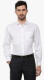 Van Heusen White Striped Regular Fit Formal Shirt Men