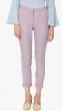 Van Heusen Woman Purple Solid Slim Fit Regular Trouser Women