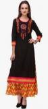 Varanga Black Embroidered Kurta women