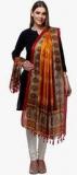 Varanga Orange Printed Dupatta Women