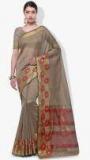 Varkala Silk Sarees Beige Printed Saree women