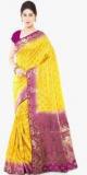 Varkala Silk Sarees Yellow Embellished Saree women