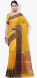 Varkala Silk Sarees Yellow Printed Saree women