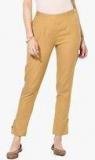 Varkha Fashion Gold Solid Regular Fit Regular Trouser Women