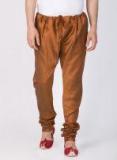 Vastramay Brown Solid Churidar Men