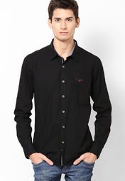 Velloche Black Casual Shirts men