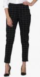 Vero Moda Black Checked Slim Fit Chinos Women