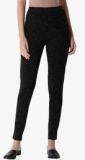 Vero Moda Black Self Design Skinny Fit Legging Women