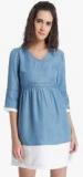 Vero Moda Blue Coloured Solid Shift Dress women