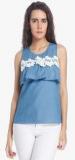 Vero Moda Blue Solid Blouse Women