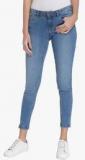 Vero Moda Blue Solid Mid Rise Regular Fit Jeans women