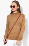 Vero Moda Brown Solid Sweater Women