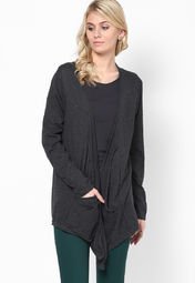 Vero Moda Dark Grey Melange Cardigan Women