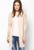 Vero Moda Full Sleeve Beige Solid Shrug Women