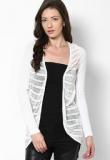 Vero Moda Full Sleeve Off White Solid Shrug Women