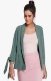 Vero Moda Green Solid Shrug Women