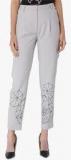 Vero Moda Grey Printed Regular Fit Coloured Pants Women