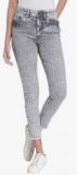 Vero Moda Grey Washed Mid Rise Skinny Fit Jeans women