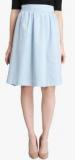 Vero Moda Light Blue Solid Flared Skirt women