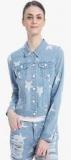 Vero Moda Light Blue Solid Summer Jacket women