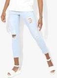 Vero Moda Light Blue Washed Mid Rise Skinny Fit Jeans women