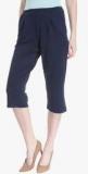 Vero Moda Navy Blue Solid Capri women