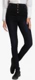 Vero Moda Navy Blue Solid High Rise Slim Fit Jeans women