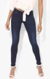 Vero Moda Navy Blue Washed Low Rise Skinny Fit Jeans women