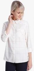 Vero Moda Off White Checked Shirt women