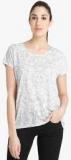 Vero Moda Off White Printed T Shirt women