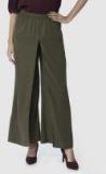 Vero Moda Olive Green Solid Wide Leg Palazzo Women