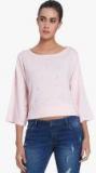 Vero Moda Pink Embellished Regular Top Women