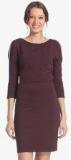 Vero Moda Purple Colored Solid Bodycon Dress Women