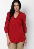 Vero Moda Red 3/4Th Sleeve Tunic Women