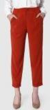 Vero Moda Rust Orange Solid Cropped Trouser Women