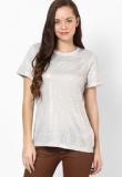 Vero Moda Silver Short Sleeve T Shirt Women