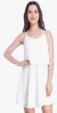 Vero Moda White Coloured Solid Shift Dress Women