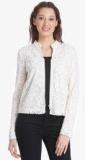 Vero Moda White Embroidered Winter Jacket Women