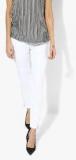 Vero Moda White Solid Mid Rise Slim Fit Jeans women