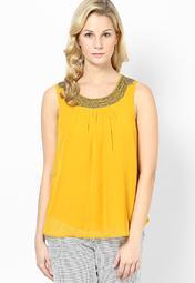 Vero Moda Yellow Sleeveless Top women