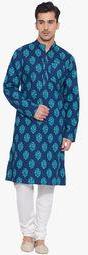 Very Me Blue Printed Kurta Men