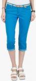 Vibe Blue Cotton Capri