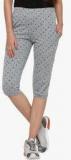 Vimal Grey Printed Capri Women