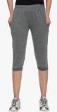 Vimal Grey Solid Capri Women