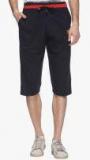 Vimal Jonney Navy Blue Solid 3/4Ths Men