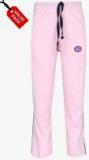 Vimal Jonney Pack Of 2 Pink & Black Solid Regular Track Pants Girls