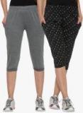 Vimal Jonney Pack Of Two Multicoloured Printed Capris Women