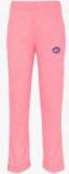 Vimal Jonney Peach Solid Regular Track Pant Girls