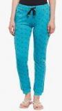 Vimal Jonney Turquoise Blue Printed Loungewear Pant Women