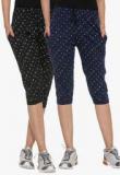 Vimal Pack Of Two Multicoloured Printed Capris Women